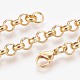 Ion Plating(IP) 304 Stainless Steel Rolo Chain Bracelets BJEW-P235-01G-3