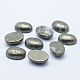 Oval Natural Pyrite Cabochons X-G-I125-10-30x22mm-3