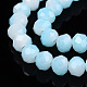 Two-Tone Imitation Jade Glass Beads Strands GLAA-T033-01B-05-3