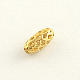 Hollow Barrel Shaped Brass Filigree Beads KK-Q667-04-2