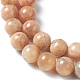 Chapelets de perles de sunstone naturelle naturelles G-M373-01A-2