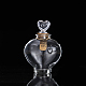 ガラス瓶  ウィッシングボトル  ランダムスタイルのギフトタグとコルクストッパー付き  ハート  透明  11.2x16.5cm X-HEAR-PW0001-127B-1