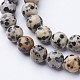 Chapelets de perles en jaspe dalmatien naturelle X-GSR004-2