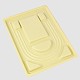 プラスチックの長方形のビーズのデザインボード  ネックレスデザインボード  群がった  9.25x12.80x0.79インチ  淡黄色 TOOL-E004-01-2