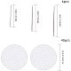 パンダホールクロスステッチメッシュボードセット  プラスチックキャンバスフォイル  アイアンキャンバスレザー縫製付き  ホワイト DIY-PH0025-49-2
