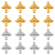 Dicosmétique 16 pièces 2 couleurs pendentif champignon breloques en acier inoxydable accessoires de bijoux vintage champignon pendentifs bronze à canon ornement breloques pour bracelet collier boucles d'oreilles fabrication artisanale STAS-DC0011-66-1