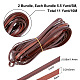 GORGECRAFT 11Yds 5mm Flat Genuine Leather Cord String Leather Shoelace Boot Lace Strips Cowhide Braiding String Roll for Jewelry Making DIY Craft Braided Bracelets Belts Keychains(Coconut Brown) WL-GF0001-06C-02-2