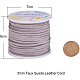 Benecreat Cordón de gamuza sintética de 3 mm para fabricación de joyas Cordón de cuero sintético de gamuza plana de micro fibra de encaje LW-BC0001-1126-4