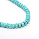 Faceted Rondelle Dyed Synthetic Turquoise Bead Strands G-R343-4x6-22-2