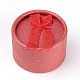 バレンタインデーパッケージ丸いリングボックスを提示  暗赤色  直径約54mm  高差35mm X-BC022-4
