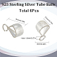 Sunnyclue 6 pz 925 barre per tubi in argento sterling STER-SC0001-19S-2
