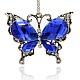 Gros pendentifs de papillon en alliage avec strass en acrylique PALLOY-J196-02AS-1