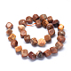Perles de pierre de soleil rouge naturelle G-O173-091-2