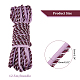 FINGERINSPIRE 13.7 Yards Twisted Lip Cord Trim Purple Twisted Cord Trim Ribbon 16mm Polyester Sewing Luxury Trim Embellishment Handmade Cord Trim for Home Decor Upholstery Curtain Tieback and More OCOR-WH0057-12D-2