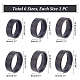 UNICRAFTALE 6pcs Minimalist Stainless Steel Plain Band Finger Ring Classical Wedding Ring Electrophoresis Black Metal Cool Rings 6 Sizes Laser Inscription Blank Ring for Jewerly Making RJEW-UN0001-25-5