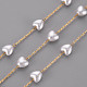 Chaînes en perles d'imitation imitation plastique abs faites main STAS-T052-39G-1