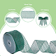 Superfindings cinta de malla de poliéster verde 1-7/8 pulgada x 19.69 yardas cinta de malla brillante cinta con cable cinta para árbol de navidad para decoración del hogar envoltura de regalos manualidades diy DIY-WH0292-83A-3