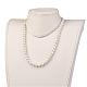 Shell Pearl Beaded Necklaces NJEW-JN01913-5