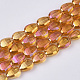 Chapelets de perles en verre transparent électrolytique&nbsp;EGLA-T020-04C-1