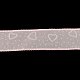 ポリエステルプリントオーガンジーリボン  ハート柄付き  ピンク  1-5/8インチ（40mm）  約20ヤード/ロール（18.29メートル/ロール） ORIB-R028-11D-2