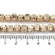Brins de perles de pierre de lave naturelle galvanisées G-H303-A10-LG01-4