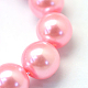 Backen gemalt pearlized Glasperlen runden Perle Stränge HY-Q003-6mm-53-3
