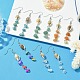 Natural & Synthetic Gemstone Chip Dangle Earrings EJEW-JE05577-2