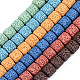 Synthetic Lava Rock Beads Strands G-S359-171-1
