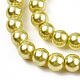 Backen gemalt pearlized Glasperlen runden Perle Stränge HY-Q003-6mm-67A-3