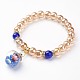 Glass Bead Charm Bracelets BJEW-N0018-02-1