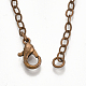 Brass Cable Chain Necklace Making MAK-T006-05R-3