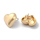 Boucles d'oreilles cœur en laiton EJEW-D098-07G-2