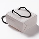 クラフト紙袋  ハンドル付き  ギフトバッグやショッピングバッグ用  長方形  ホワイト  12x11x6cm CARB-P005-04-3