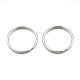 Original Color 304 Stainless Steel Split Key Ring Clasps for Keychain Making STAS-E083-27P-1