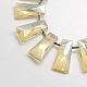 Faceted Electroplate Crystal Glass Trapezoid Beads Strands EGLA-F073B-01-1