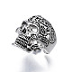 Готический панк-череп из сплава открытое кольцо-манжета для мужчин и женщин RJEW-T009-62AS-4