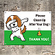 アルミ警告サイン  単語の長方形  犬の模様  25x18x0.08cm DIY-WH0220-012-6