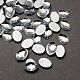 Transparent Faceted Oval Acrylic Hotfix Rhinestone Flat Back Cabochons for Garment Design GACR-Q004-8x10mm-01-1