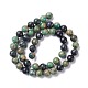 Brins de perles de jaspe ligne verte naturelle G-K317-A15-4