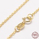925 Sterling Silver Cable Chains Necklaces STER-F028-32G-1