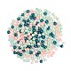 300pcs perles rondes en perles de verre nacré peintes au four HY-FS0001-04-4