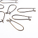 Accessoires de fil d'oreille créoles de rein en laiton plaqué bronze antique X-EC221-NFAB-3