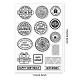 GLOBLELAND Birthday Theme Postmark Clear Stamps for DIY Scrapbooking Birthday Label Retro Background Silicone Clear Stamp Seals for Journals Decorative Cards Making Photo Album DIY-WH0167-57-0505-6