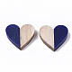 Cabochon in legno e resina bicolore RESI-R425-04-3