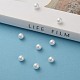 No Hole ABS Plastic Imitation Pearl Round Beads MACR-F033-5mm-24-6