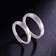 925 anillos de pareja de plata de primera ley con baño de rodio ranurados ajustables JR857A-2