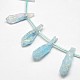 Electroplate Gemstone Natural Quartz Crystal Beads Strands G-L136-10-2