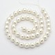 Faceted Round Shell Pearl Bead Strands BSHE-M013-8mm-01-2