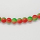Two-tone Spray Painted Glass Round Beads Strands X-DGLA-R002-6mm-1-2