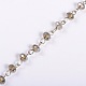 Chaînes de perles en rondelles en verre manuelles pour fabrication de colliers et bracelets X-AJEW-JB00038-05-1